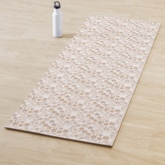 Tapis De Yoga Fleurs de marguerite beige esthétique florale Dits