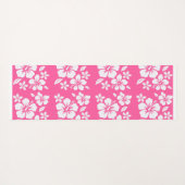 Tapis De Yoga Fleurs de plage rose tropicale (Dos (Horizontal))