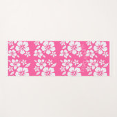 Tapis De Yoga Fleurs de plage rose tropicale (Devant (Horizontal))