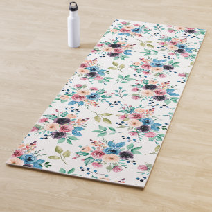 Tapis De Yoga Fleurs de printemps colorées motif