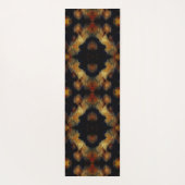 Tapis De Yoga Fleurs de rose jaune Nature Abstraite (Dos)