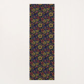 Tapis De Yoga Fleurs de soleil Boho | Beauté florale (Dos)