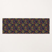 Tapis De Yoga Fleurs de soleil Boho | Beauté florale (Devant (Horizontal))