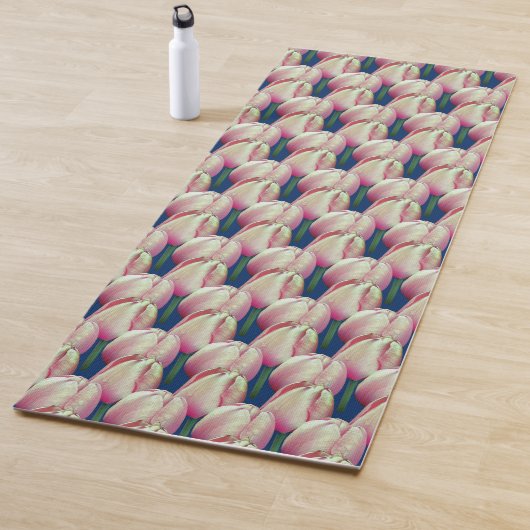 Tapis De Yoga Fleurs de tulipes roses (En situation)