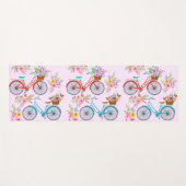 Tapis De Yoga Fleurs de vélo Yoga Mat (Devant (Horizontal))