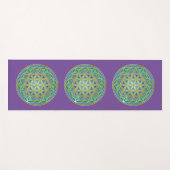 Tapis De Yoga FLEURS DE VIE - Géométrie Sacrée Design 1 (Devant (Horizontal))