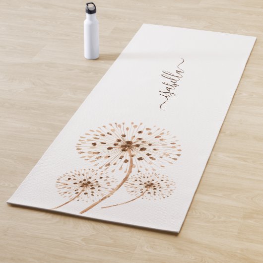 Tapis De Yoga Fleurs délicates personnalisées (En situation)