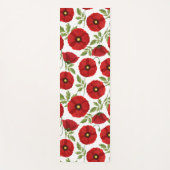 Tapis De Yoga Fleurs d'été joyeuses floraison de pavot (Devant)