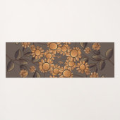 Tapis De Yoga Fleurs d'or (Dos (Horizontal))