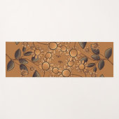 Tapis De Yoga Fleurs d'or (Devant (Horizontal))