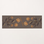 Tapis De Yoga Fleurs d'or (Dos (Horizontal))
