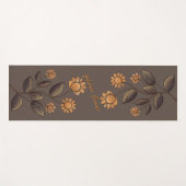 Tapis De Yoga Fleurs d'or (Devant (Horizontal))