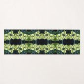 Tapis De Yoga Fleurs Foxglove crémeuses Abstraites (Devant (Horizontal))