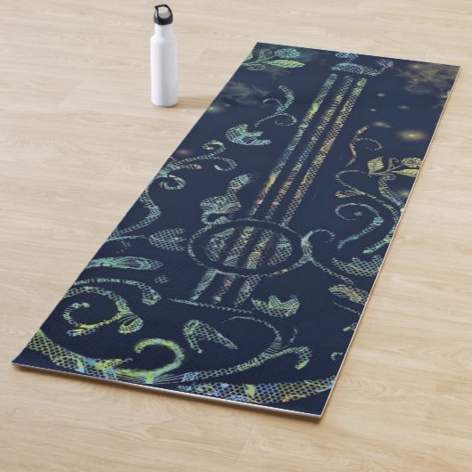 Tapis De Yoga Fleurs Guitare Yoga Mat Relax Son (En situation)