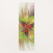 Tapis De Yoga Fleurs imaginaires fractales douces et tendres (Devant)