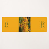Tapis De Yoga Fleurs jaunes d'or, votre propre image & texte (Devant (Horizontal))