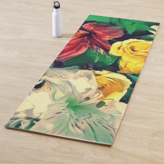 Tapis de Yoga Fleurs Le Matin (En situation)