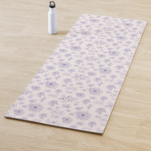 Tapis De Yoga Fleurs mignonnes violettes motif