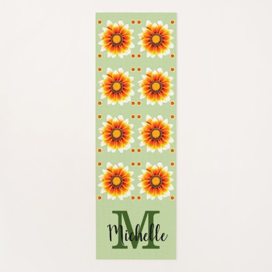 Tapis De Yoga Fleurs Monogrammées   (Devant)