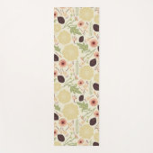 Tapis De Yoga Fleurs Motifs Joueuses de Pêche Jouée Vert Crème (Devant)