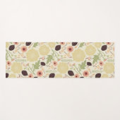 Tapis De Yoga Fleurs Motifs Joueuses de Pêche Jouée Vert Crème (Devant (Horizontal))