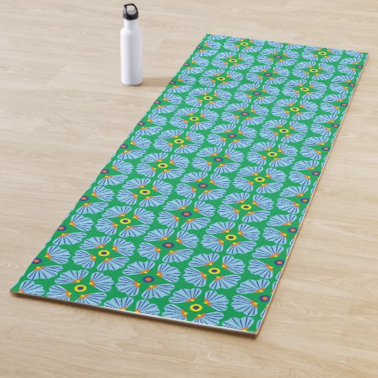 Tapis De Yoga Fleurs Parapluies Yoga Mat (En situation)