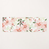Tapis De Yoga Fleurs roses (Devant (Horizontal))