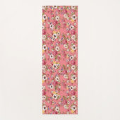 Tapis De Yoga Fleurs roses Aquarelle Florale Pour elle (Devant)