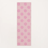 Tapis De Yoga Fleurs roses Pastel Boho Motif esthétique (Devant)