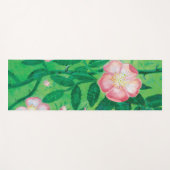 Tapis De Yoga Fleurs roses sauvages (Devant (Horizontal))