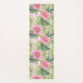 Tapis De Yoga Fleurs roses tropicales (Devant)