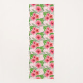 Tapis De Yoga Fleurs roses tropicales (Devant)