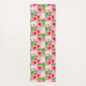 Tapis De Yoga Fleurs roses tropicales (Dos)