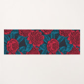 Tapis De Yoga Fleurs rouges de waratah (Devant (Horizontal))