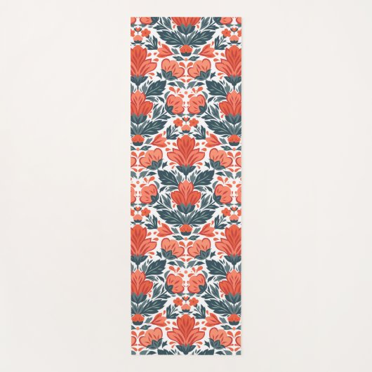 Tapis De Yoga Fleurs rouges décoratives (Devant)
