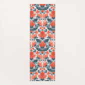 Tapis De Yoga Fleurs rouges décoratives (Dos)