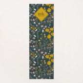 Tapis De Yoga Fleurs sauvages bohémiens de la moutarde (Devant)