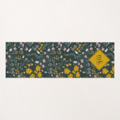 Tapis De Yoga Fleurs sauvages bohémiens de la moutarde (Devant (Horizontal))