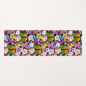 Tapis De Yoga Fleurs tropicales Inséparables (Devant (Horizontal))