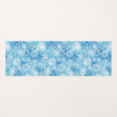 Tapis De Yoga Flocon de neige bleu (Devant (Horizontal))
