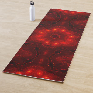 Tapis De Yoga Flocon de neige rouge foncé en Bourgogne gothique