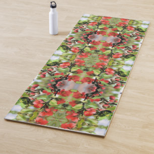 Tapis De Yoga Floraison rouge coing Abstraite