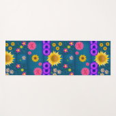 Tapis de Yoga Floral (Devant (Horizontal))