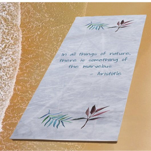 Tapis De Yoga Floral Aristotle Nature Quote