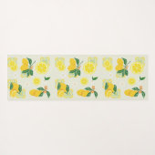 Tapis De Yoga Floral de citron (Dos (Horizontal))
