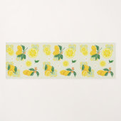 Tapis De Yoga Floral de citron (Devant (Horizontal))