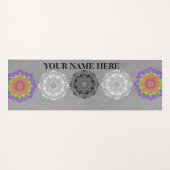 Tapis De Yoga Floral de Mandala naturel (Devant (Horizontal))