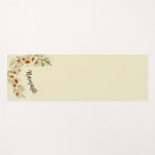 Tapis De Yoga Floral jaune (Devant (Horizontal))