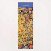 Tapis De Yoga Floral Jaune joyeux (Devant)