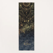 Tapis De Yoga Floral Mandala or bleu (Devant)